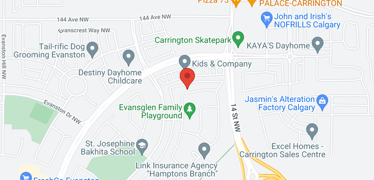 map of 341 Evansglen Drive NW